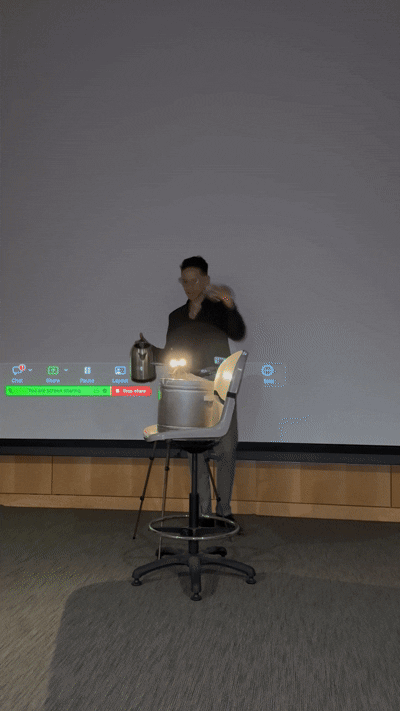 Liquid nitrogen demonstration during the Ph.D. defense